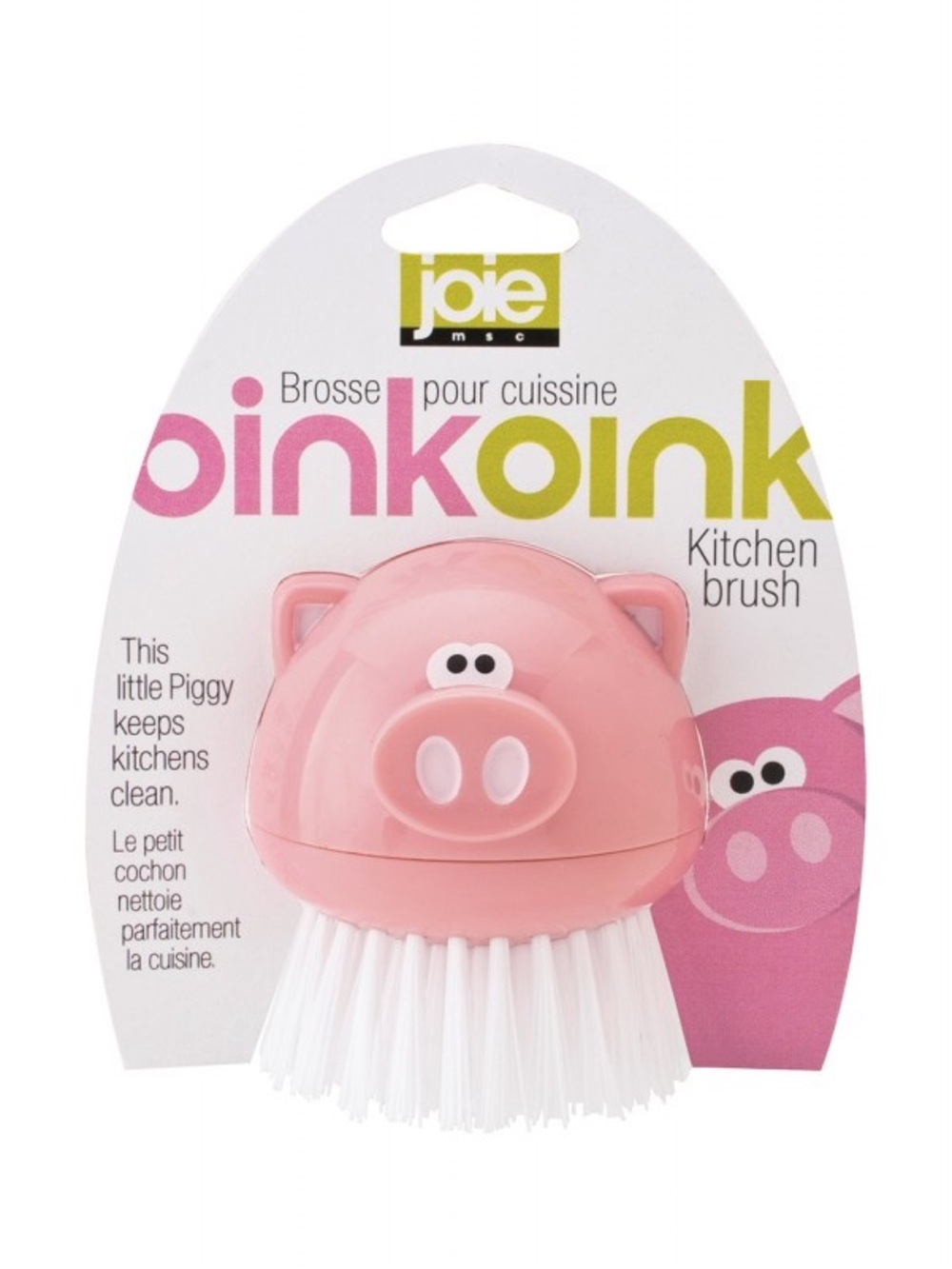New Joie Pink Pig Kitchen Brush - Pink